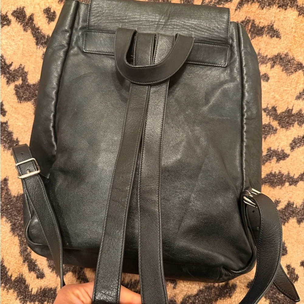 Pre-loved YSL Black Backpack